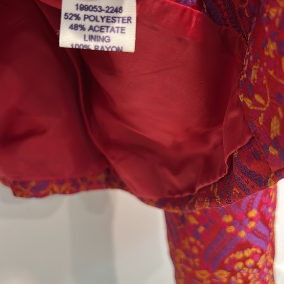 Isabela ardee Neiman Marcus Vintage Red and Orange Women's Jacket size 6 - Picture 7 of 11